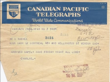 telegram home from war